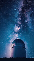 Celestial Observatory: An Observatory with Telescopes Pointed at the Night Sky, Inspiring Cosmic Wonder