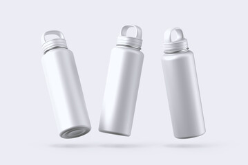 White Blank  realistic Water Bottle mockups