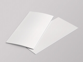 White Blank fold flyer and brochure mockup