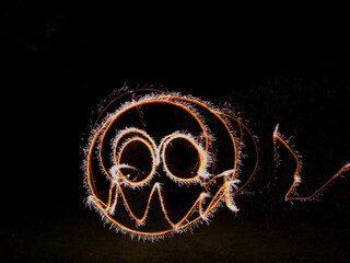 tete de mort lightpainting