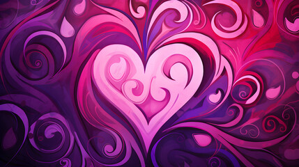 Abstract hearts background colorful heart shape symbol love valentine wallpaper,,
Happy valentines day with ornate pattern and abstract heart loves, vines, pink and iridescent lights, purple, soft pin