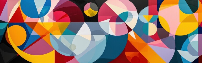 Obraz premium Geometric Patterns Infused with Vibrant Colors