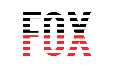 FOX three initial letter iconic line negative space minimal logo design vector template. monogram, abstract, wordmark, business, typography, minimalist, brand, company, flat, modern, unique, simple