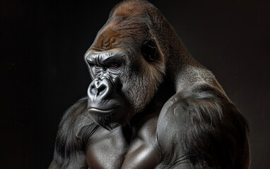 Obraz premium muscular gorila 