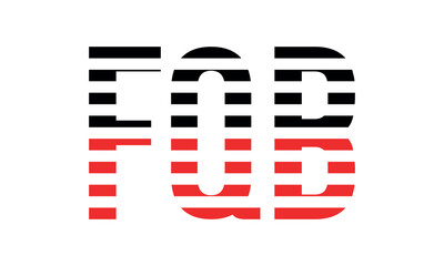 FQB three initial letter iconic line negative space minimal logo design vector template. monogram, abstract, wordmark, business, typography, minimalist, brand, company, flat, modern, unique, simple