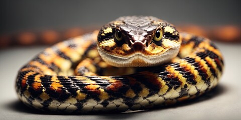 Obraz premium Ivory Background Serpent Capture