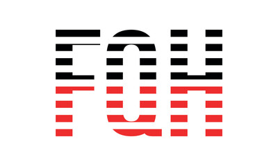 FQH three initial letter iconic line negative space minimal logo design vector template. monogram, abstract, wordmark, business, typography, minimalist, brand, company, flat, modern, unique, simple