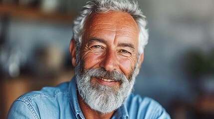 Smiling Senior Man Enjoying Retirement