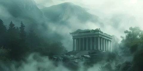 Fotobehang Bedehuis ancient greek temple
