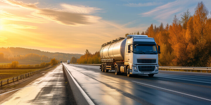 tanker truck on the road
