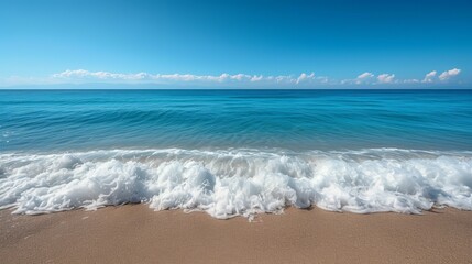 Fototapeta na wymiar Beautiful beach with turquoise water and white sand