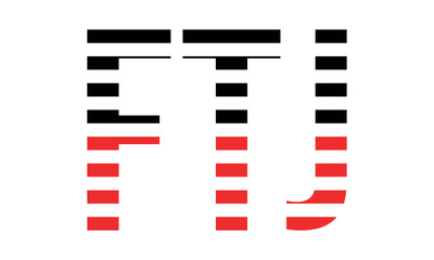 FTJ three initial letter iconic line negative space minimal logo design vector template. monogram, abstract, wordmark, business, typography, minimalist, brand, company, flat, modern, unique, simple