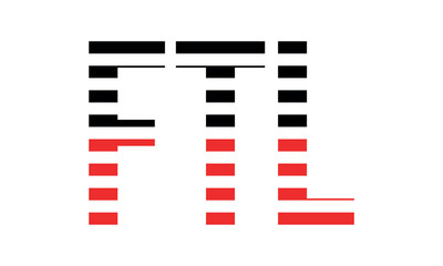 FTL three initial letter iconic line negative space minimal logo design vector template. monogram, abstract, wordmark, business, typography, minimalist, brand, company, flat, modern, unique, simple