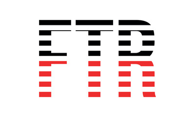 FTR three initial letter iconic line negative space minimal logo design vector template. monogram, abstract, wordmark, business, typography, minimalist, brand, company, flat, modern, unique, simple