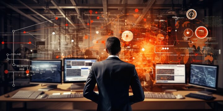 Incident management, business technology concept. Operational excellence in IT operations. Process of efficiently identifying, diagnosing and resolving unexpected problems that occur in IT systems