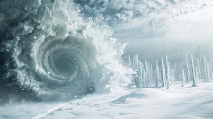Nature unleashes its raw power in the form of a relentless snowstorm