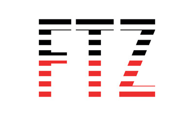 FTZ three initial letter iconic line negative space minimal logo design vector template. monogram, abstract, wordmark, business, typography, minimalist, brand, company, flat, modern, unique, simple