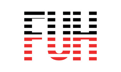 FUH three initial letter iconic line negative space minimal logo design vector template. monogram, abstract, wordmark, business, typography, minimalist, brand, company, flat, modern, unique, simple