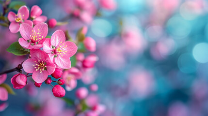 Pink blossom spring tree