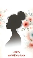 Silhouette of a woman for womens day