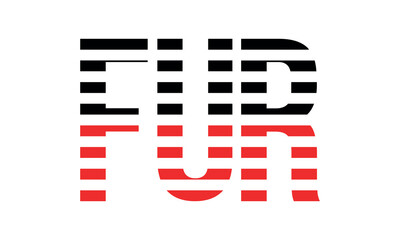 FUR three initial letter iconic line negative space minimal logo design vector template. monogram, abstract, wordmark, business, typography, minimalist, brand, company, flat, modern, unique, simple