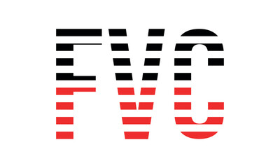 FVC three initial letter iconic line negative space minimal logo design vector template. monogram, abstract, wordmark, business, typography, minimalist, brand, company, flat, modern, unique, simple