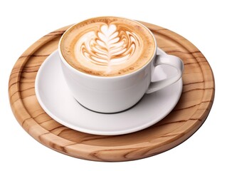 Delicious cappuccino isolated on white background for design inspiration. generative AI