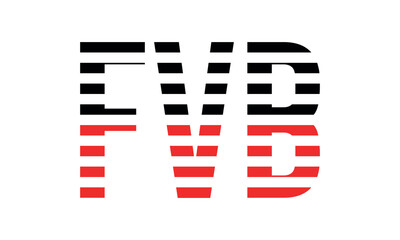 FVB three initial letter iconic line negative space minimal logo design vector template. monogram, abstract, wordmark, business, typography, minimalist, brand, company, flat, modern, unique, simple