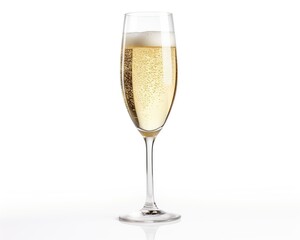 Elegant champagne isolated on white background for creative design. generative AI