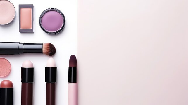 collection of make up and cosmetic beauty products, Beauty cosmetic background