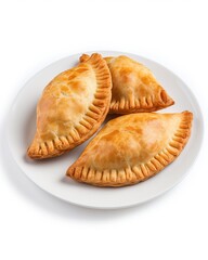 delicious cornish pasty on isolated white, perfect for your design projects. generative AI - obrazy, fototapety, plakaty