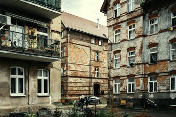 Fototapeta na wymiar An old building in Brochów, Wrocław, Poland, Brochów, Wrocław