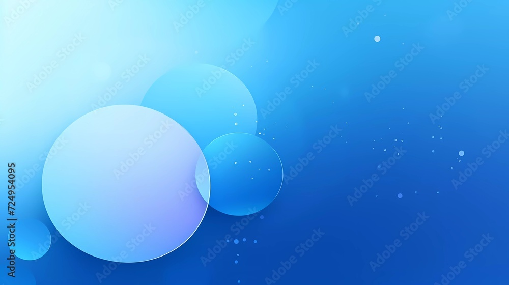Poster gradient blue background with circle theme. generative ai