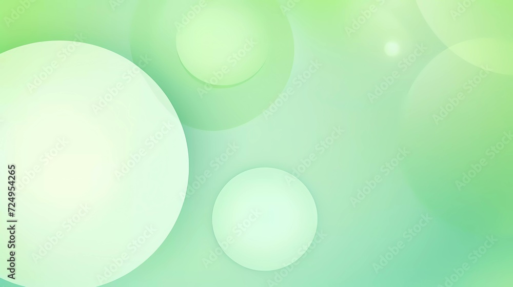 Poster gradient light green background with circle theme. generative ai