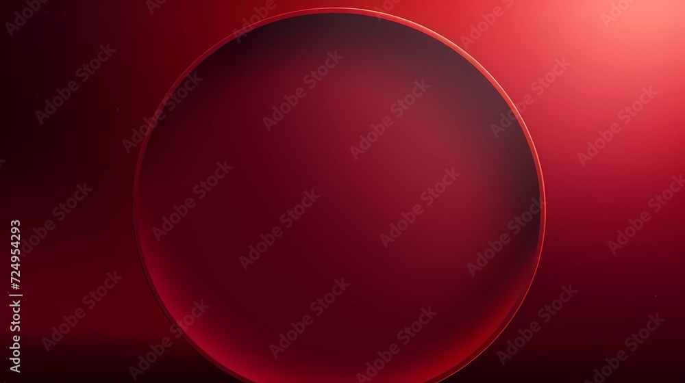 Fototapete gradient dark red background with circle theme. generative ai