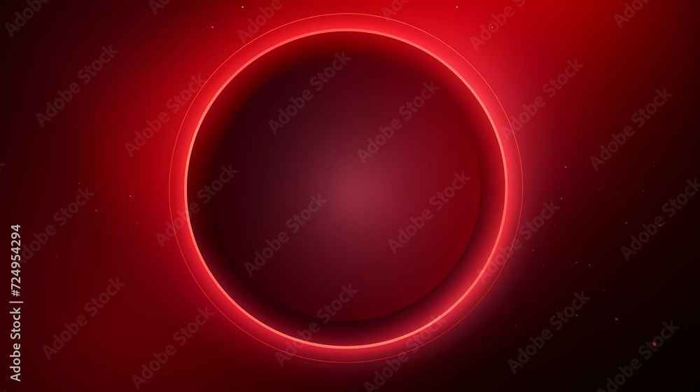 Poster gradient dark red background with circle theme. generative ai