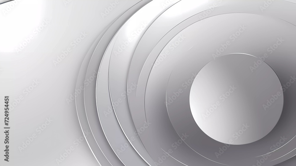 Poster gradient silver background with circle theme. generative ai