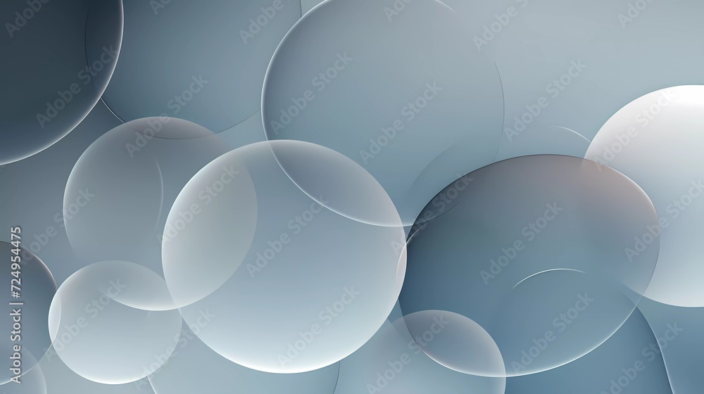 Poster gradient silver background with circle theme. generative ai