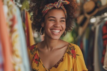 Female model as an ethical fashion advocate promoting sustainable brands