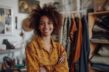 Female model as an ethical fashion advocate promoting sustainable brands