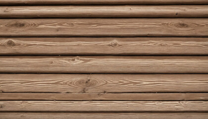 Fototapeta premium Wooden log wall. Brown wood log wall texture, natural background