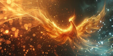 Phoenix Mythical Bird Rising From The Ashes