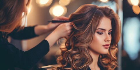 Fototapeta premium photo of a woman in a beauty salon