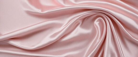 Fototapeta premium Silk background cloth pink texture sheet curtain bed beauty fabric abstract wedding luxury. Cloth wave background light elegant silk white color 3d cosmetic premium glitter golden valentine linen nude
