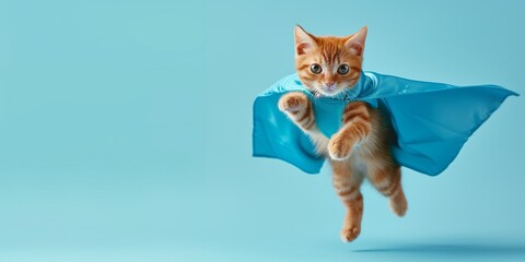 Fototapeta premium superhero cat concept