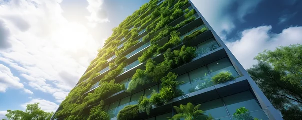Zelfklevend Fotobehang Sustainable Green Building © xartproduction