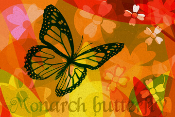 Farfalla Monarca - illustrazione astratta