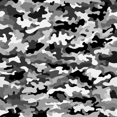 Military winter urban white camouflage seamless pattern, vector illustration