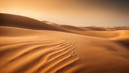 sand dunes in the desert, gold lanscapes, 