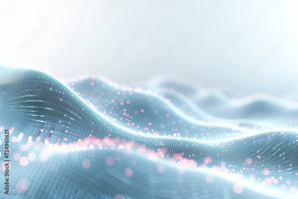 Poster ai tech-inspired white gradient with luminous lines